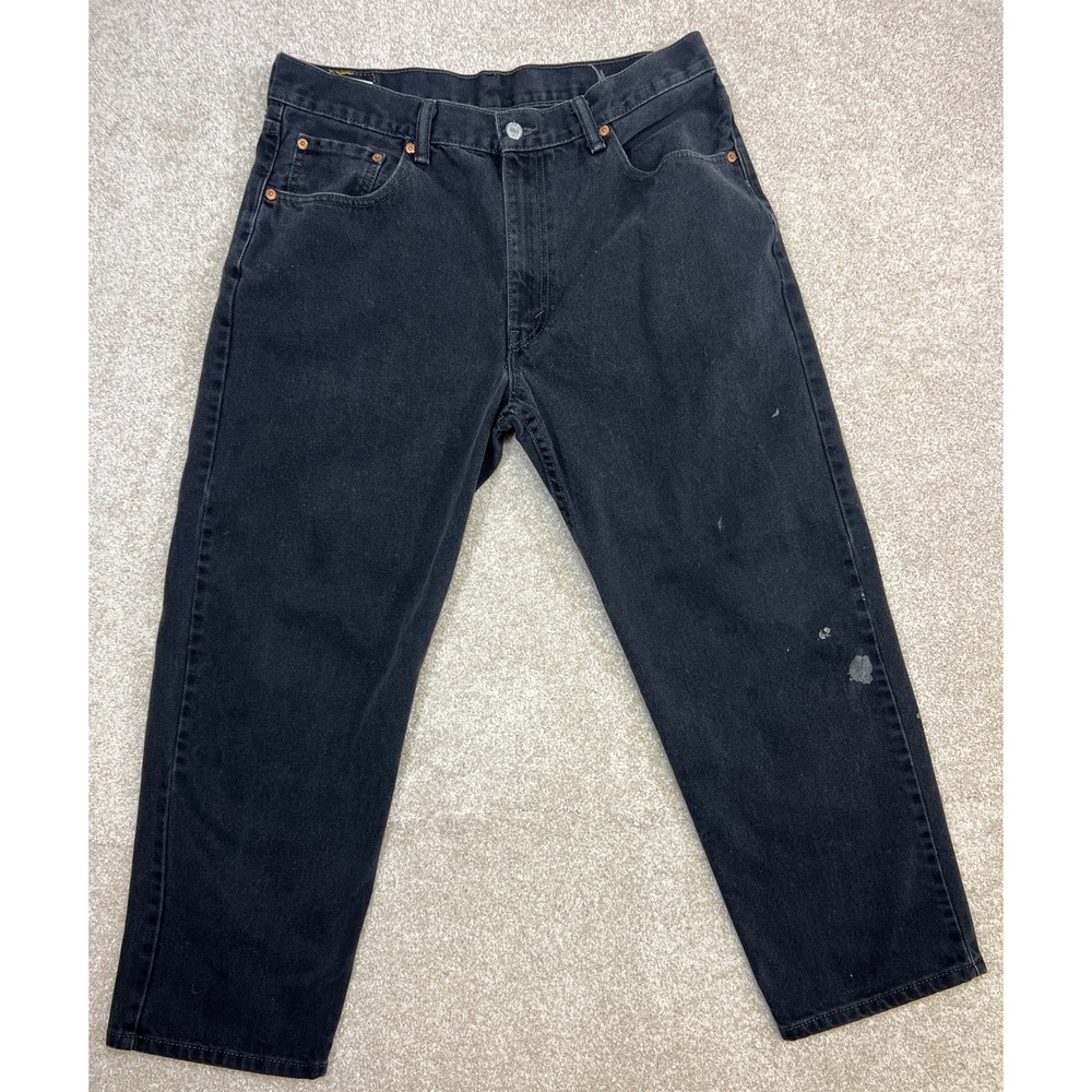 2013 Levi Strauss 550 Black Relaxed Fit‎ Jeans Mens Size 36x29 *Read